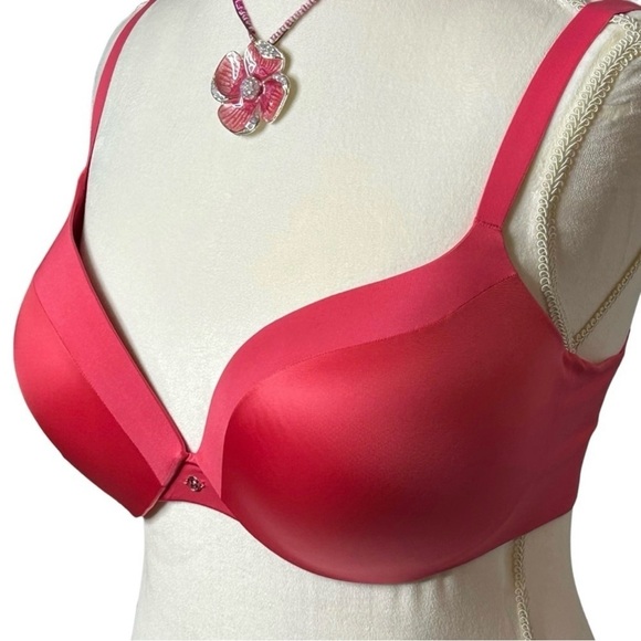 VICTORIA’S SECRET Push-Up bra Plunge Padded Underwire Pink/Peach color 36DD/36E - Picture 1 of 9